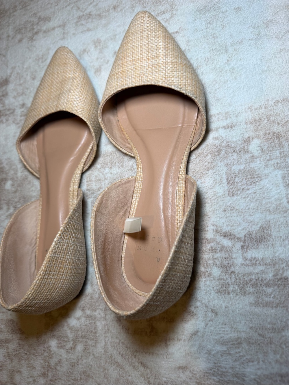 A New Day Julie Beige Pointed Toe D’Orsay Ballet Flats Women’s 8 - Picture 8 of 9